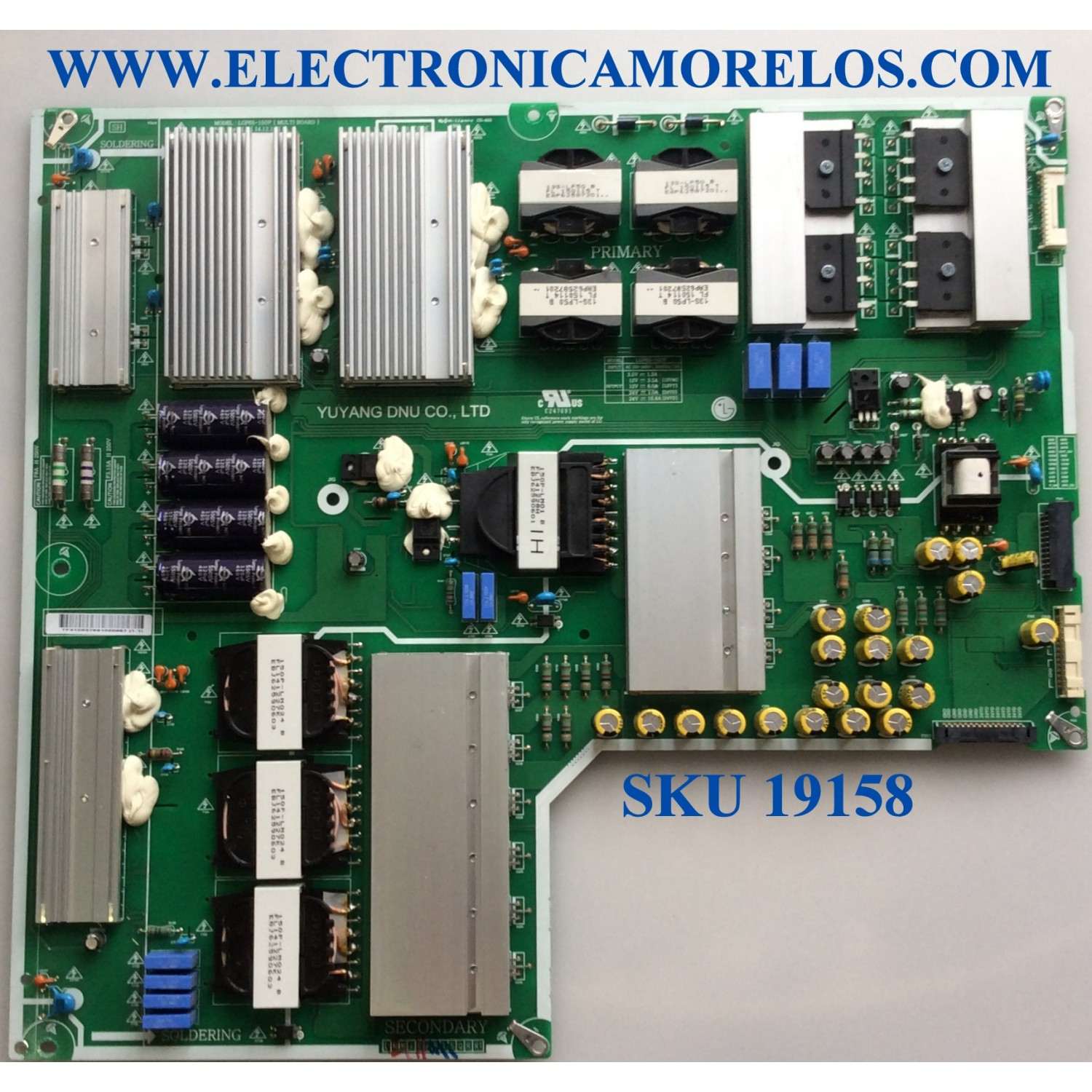 FUENTE DE PODER PARA TV LG OLED CURVA / NUMERO DE PARTE EAY63769102 / LGP65-15OP / 63769102 / E247691 / LGP65-150P / PANEL LC650AQD (GH)(P1) / MODELOS 65EG9600-UA / 65EG9600-UB / 65EF9500-UA / 65EF9500-UA.AUSZLJR